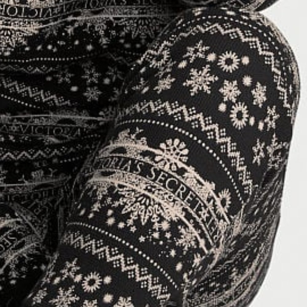 VICTORIA'S SECRET XXL Thermal Long Pajama Set Adorable Fair Isle PJ P.J. PJs NWT - Picture 4 of 14